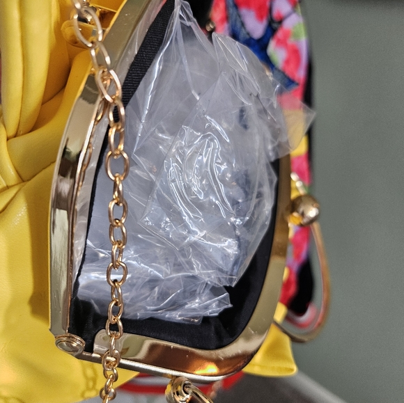 Silk Style Joggers Embroidered Satin Bomber Jacket Silence + Noise Yellow Bag - Picture 6 of 16